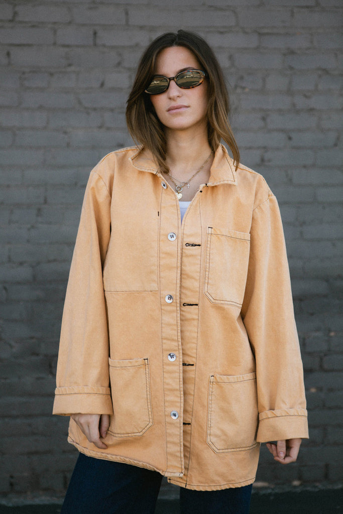 Hand Dyed USA Made Cotton Chore Coat