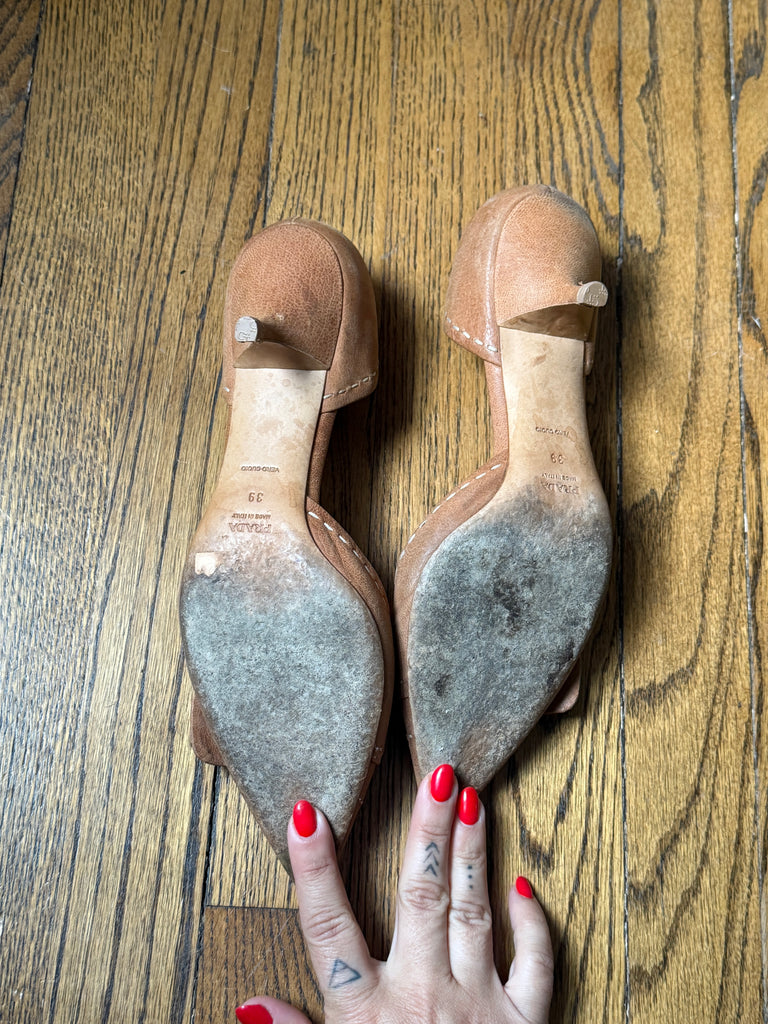 PRADA Buckle Kitten Heel