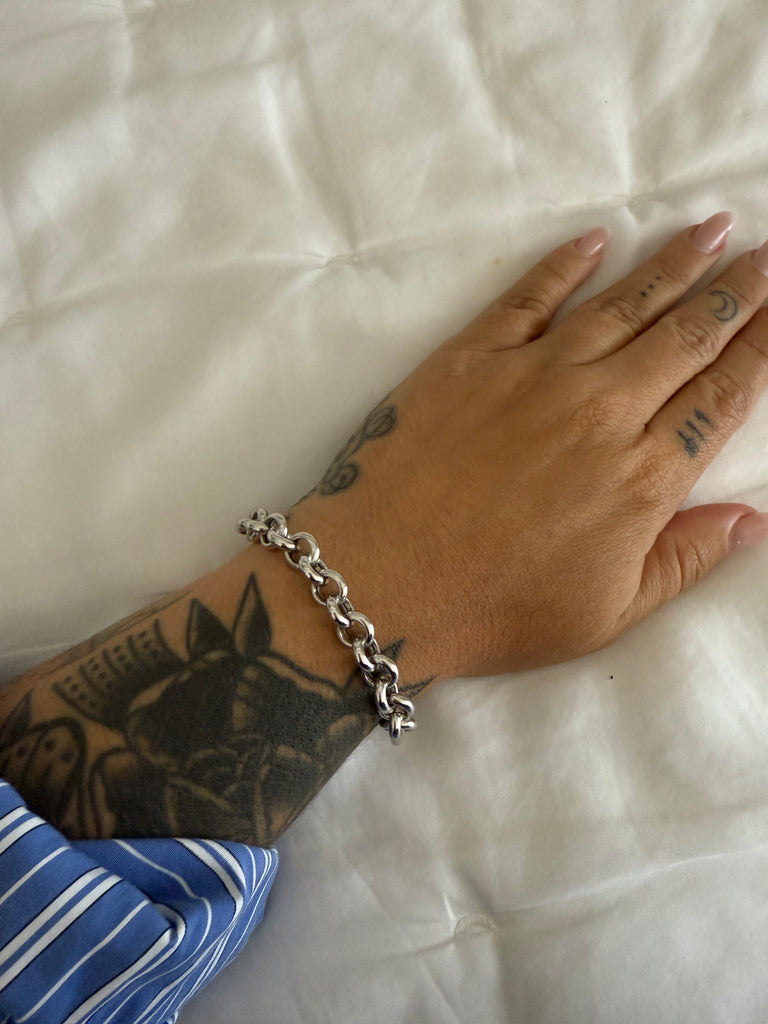Italian Sterling Rolo Link Bracelet
